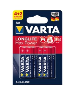 Батарейки LR6 6BL Longlife Max Power 6 шт Varta