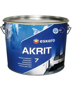 Краска моющаяся Akrit 7 TR 9л Eskaro