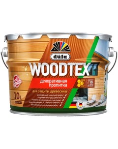 Пропитка для защиты древесины WOOD TEX бесцветная полуматовая 3л Dufa