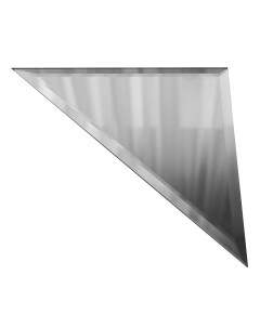 Плитка зеркальная треугольная 250х250х4 мм Дом стекольных технологий серебряная с фацетом Дст