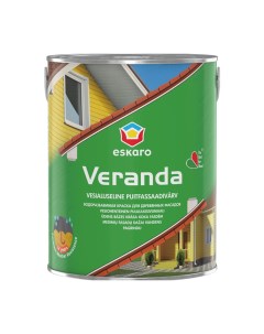 Краска для деревянных фасадов Veranda основа TR 0 9 л Eskaro