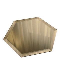 Плитка зеркальная шестигранная 200х173х4 мм Дом стекольных технологий Соты бронзовая Дст