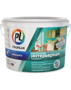 Латексная моющаяся краска ВД PL 13L супербелая 14 кг МП00 004917 Profilux