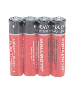 Батарейка MINAMOTO HEAVY DUTY 1 5 В AAA R03 4 штуки в SR Nobrand