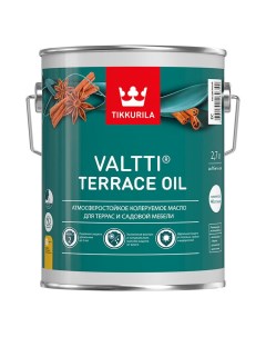 Масло для защиты террас и садовой мебели Valtti Terrace Oil колеруемое 2 7 л Tikkurila