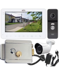 Комплект видеодомофона AD 780FHD W Kit box белый с камерой видеонаблюдения Atis