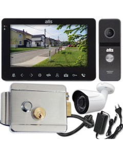 Комплект видеодомофона AD 780FHD B Kit box черный с камерой видеонаблюдения Atis
