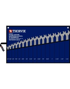 Набор ключей дюймовых комбинированных 16 пр 1 4 1 1 4 сумка Thorvik