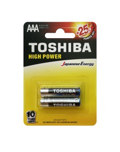 Батарейки LR03 щелочные alkaline МИЗИНЧИК High Power 2шт AAA 1 5V Toshiba