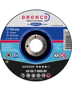 Отрезной диск по нержавейке Special Inox AS60T Dronco