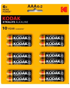 Батарейки XTRALIFE LR03 BL12 6xBL2 KAAA 2x6 perf 12шт Kodak