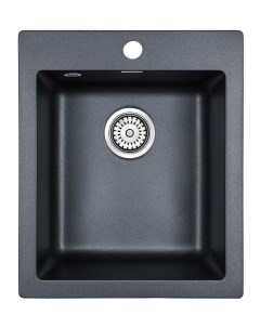 Мойка для кухни гранитная LEER PM104249 BLM черный металлик Paulmark