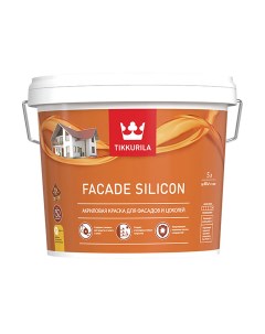 Краска Facade silicon База С 5 л акриловая для фасадов и цоколей Тиккурила Tikkurila