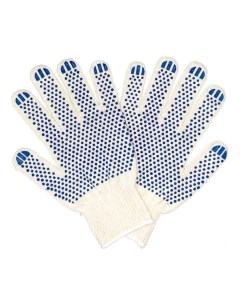 Трикотажные перчатки с ПВХ 6 нитей 10 класс белые 200 пар ПП 27600 200 Промперчатки