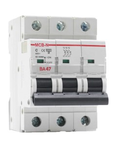 Автоматический выключатель ВА47 MCB N 3P C10 AC Akel