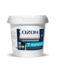 OZON Краска интерьерная акрилатно латексная матовая OZON 7 ВД АК 233АPМ 3 9 АР белая 2 7л Ozone