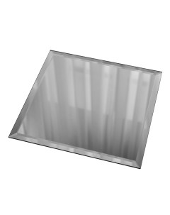 Плитка зеркальная квадратная 250х250х4 мм Дом стекольных технологий серебряная с фацетом Дст