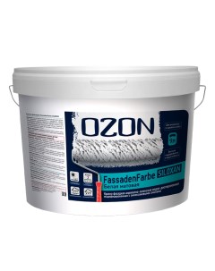 OZON Краска фасадная OZON Fassadenfarbe Siloxan ВД АК 114С 5 12 С бесцветная 9л для ра Ozone