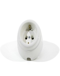 Розетка керамическая с з белая серия АРБАТ РК001 Interior electric