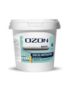OZON Краска для стен и потолков акриловая OZON Basic ВД АК 214СМ 3 9 С бесцветная 2 7л м Ozone