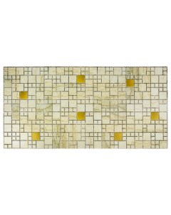 Панель ПВХ Мозаика Мрамор с золотом 955х480 мм шт Grace