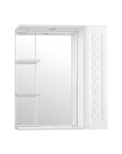 Зеркальный шкаф Канна 75 С Люкс белый Style line