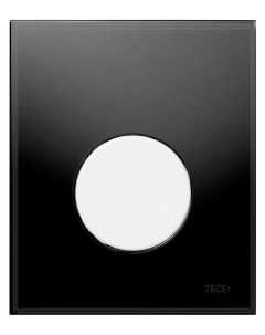 Кнопка смыва Loop Urinal 9242654 чёрное стекло кнопка белая Tece