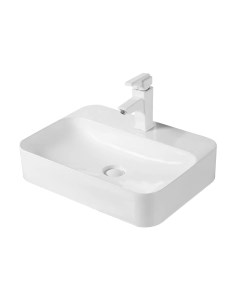 Накладная белая раковина для ванной N9258 прямоугольная керамическая Gid