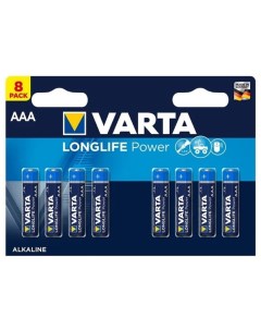 Батарейка алкалиновая LongLife Power AAA LR03 8BL 1 5В блистер 8 шт Varta