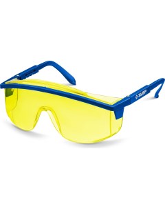 Защитные очки ПРОТОН жёлтые линза увеличенного размера открытого типа Зубр