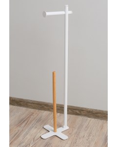 Держатель для туалетной бумаги 20x74 см белый бежевый металл бамбук 6563449 Coincasa
