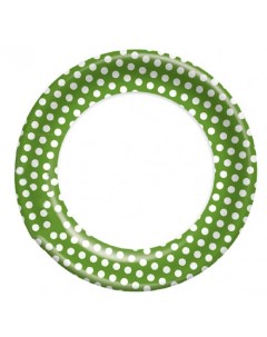 Тарелка картонная зеленый горох d 23 см 10 шт Bulgaree green