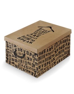 Коробка картонная с ручками DomoPak Living 39х50х24см Kraft Black Domopakliving