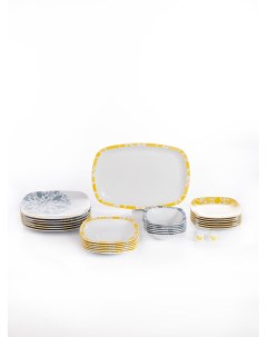 Сервиз столовый Quattro Selena Yellow 1213 27 Zarin iran porcelain industries co. pjs