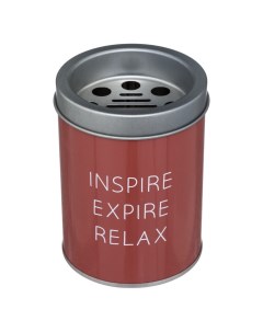 Пепельница металлическая для дома 8х10 см Inspire Expire Relax Atlanfa