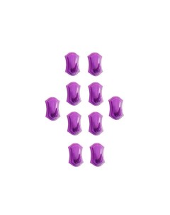 Универсальный фигурный крючок на липкой ленте 24134 00117367 10 шт фиолетовый Nobrand