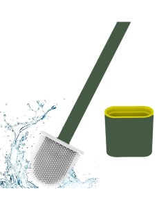 Комплект для туалета ершик подставка силиконовый зеленый Dobb&mopp