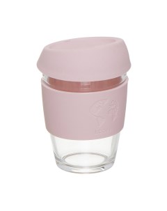 Стакан для кофе с силиконовой крышкой Eco Life 330мл розовый D'casa