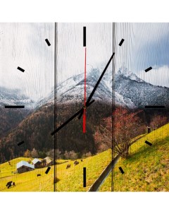 Настенные часы Осень в Альпах 50 х 50 см Дом корлеоне