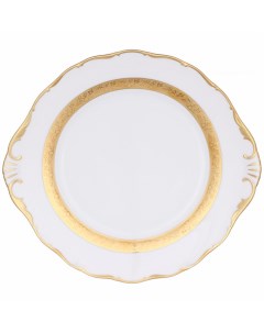 Пирожковая тарелка 27 см Офелия Золотая лента 307699 Leander