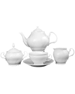 Чайный сервиз на 6 персон 15 предметов Бернадотт Без декора 005938 Thun