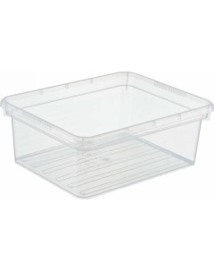 Ящик для хранения Basic с крышкой 3 л прозрачный Funbox