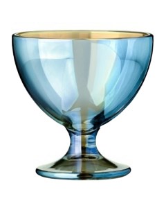 Креманка для мороженого стеклянная голубая 10 4 х 10 3 х 10 4 см Glasstar