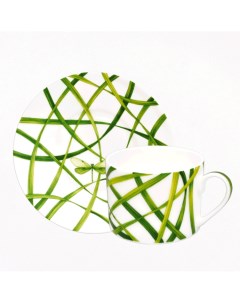 Чашка с блюдцем чайная 230 мл LIFE IN GREEN Taitu