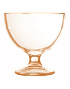 Креманка для мороженого стеклянная золотистая 10 4 х 10 3 х 10 4 см Glasstar