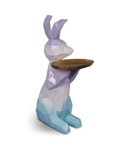 Статуэтка заяц с подносом для мелочей My interno