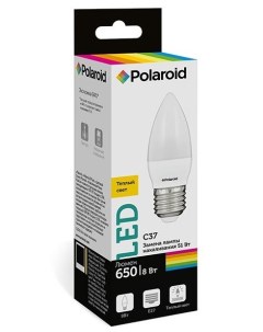 Светодиодная лампа 220V C37 8W 3000K E27 650lm Polaroid