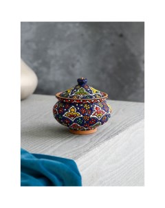 Сахарница Персия 0 3 л микс керамика Иран Керамика ручной работы