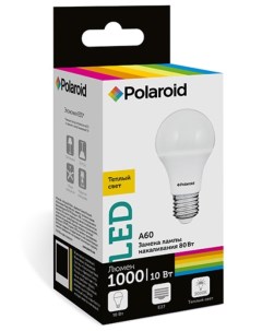Светодиодная лампа 220V A60 10W 3000K E27 1000lm Polaroid