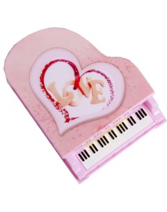 Шкатулка пластик музыкальная механическая Розовый рояль 9 2х14х10 8 см Sima-land